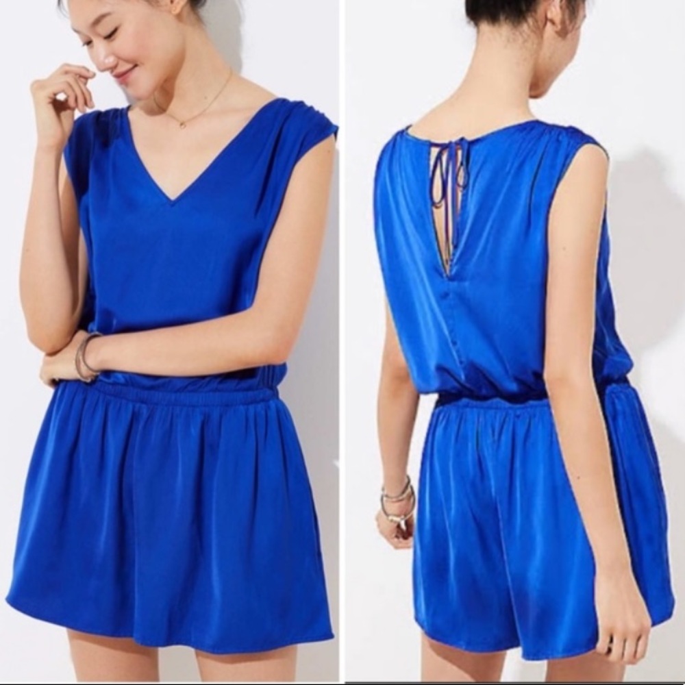 Royal Blue Ann Taylor LOFT Romper Shorts MP NWOT